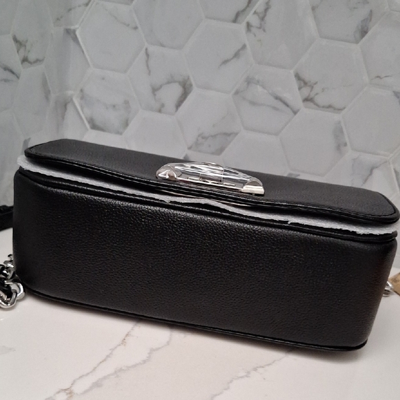 Rebecca Minkoff Black Crossbody Bag with Silver Chain - Picture 13 of 14